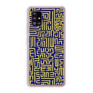 CaseCompany Majorelle Blue Print: Samsung Galaxy A51 5G Transparant Hoesje