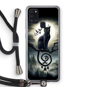 CaseCompany Moonlight Companions: Samsung Galaxy A21s Transparant Hoesje met koord