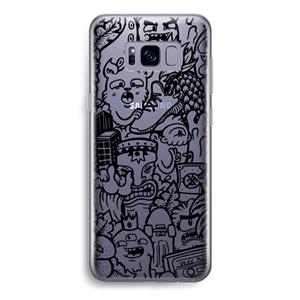 CaseCompany Vexx Black Mixtape: Samsung Galaxy S8 Transparant Hoesje