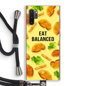 CaseCompany Eat Balanced: Samsung Galaxy Note 10 Plus Transparant Hoesje met koord