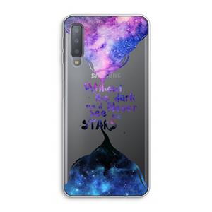 CaseCompany Stars quote: Samsung Galaxy A7 (2018) Transparant Hoesje