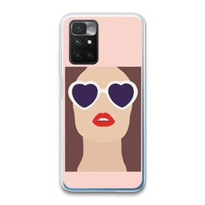 CaseCompany Red lips: Xiaomi Redmi 10 Transparant Hoesje