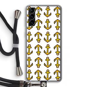 CaseCompany Musketon Anchor: Samsung Galaxy S21 Plus Transparant Hoesje met koord