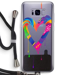CaseCompany Melts My Heart: Samsung Galaxy S8 Plus Transparant Hoesje met koord