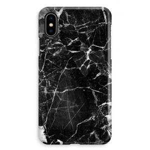 CaseCompany Zwart Marmer 2: iPhone XS Max Volledig Geprint Hoesje