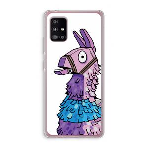CaseCompany Lama: Samsung Galaxy A51 5G Transparant Hoesje