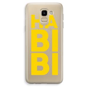 CaseCompany Habibi Blue: Samsung Galaxy J6 (2018) Transparant Hoesje