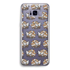 CaseCompany Slapende poes: Samsung Galaxy S8 Transparant Hoesje
