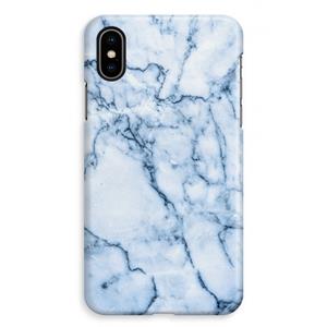 CaseCompany Blauw marmer: iPhone XS Max Volledig Geprint Hoesje