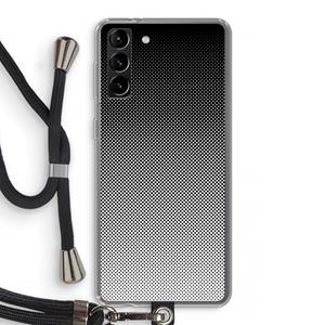 CaseCompany Musketon Halftone: Samsung Galaxy S21 Plus Transparant Hoesje met koord