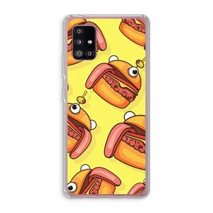 CaseCompany Hamburger: Samsung Galaxy A51 5G Transparant Hoesje