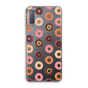 CaseCompany Donuts: Samsung Galaxy A7 (2018) Transparant Hoesje