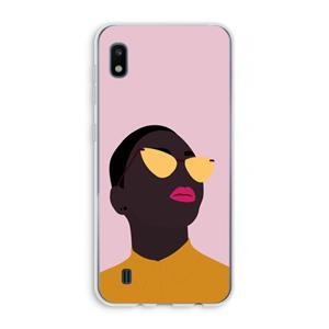 CaseCompany Yellow glasses: Samsung Galaxy A10 Transparant Hoesje