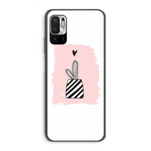 CaseCompany Zwart-wit cactus: Xiaomi Redmi Note 10 5G Transparant Hoesje
