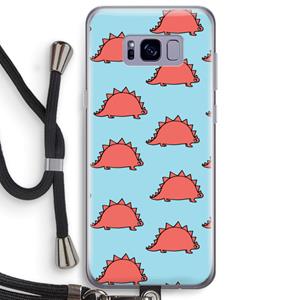 CaseCompany Dinosawrr: Samsung Galaxy S8 Plus Transparant Hoesje met koord