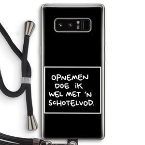 CaseCompany Schotelvod: Samsung Galaxy Note 8 Transparant Hoesje met koord