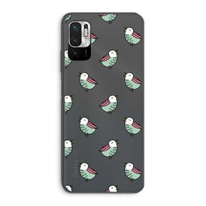 CaseCompany Vogeltjes: Xiaomi Redmi Note 10 5G Transparant Hoesje