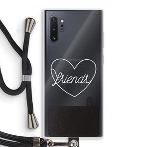 CaseCompany Friends heart pastel: Samsung Galaxy Note 10 Plus Transparant Hoesje met koord