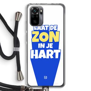 CaseCompany Laat de zon in je hart: Xiaomi Redmi Note 10 Pro Transparant Hoesje met koord