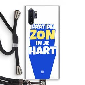 CaseCompany Laat de zon in je hart: Samsung Galaxy Note 10 Plus Transparant Hoesje met koord