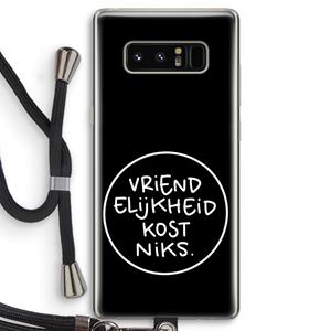 CaseCompany Vriendelijkheid: Samsung Galaxy Note 8 Transparant Hoesje met koord