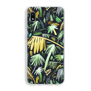 CaseCompany Tropical Palms Dark: Samsung Galaxy A10 Transparant Hoesje