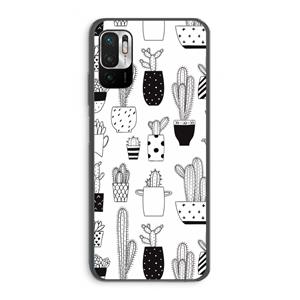 CaseCompany Cactusmotief: Xiaomi Redmi Note 10 5G Transparant Hoesje