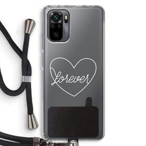 CaseCompany Forever heart pastel: Xiaomi Redmi Note 10 Pro Transparant Hoesje met koord