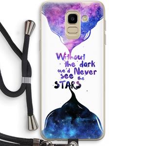 CaseCompany Stars quote: Samsung Galaxy J6 (2018) Transparant Hoesje met koord