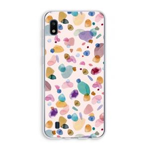 CaseCompany Terrazzo Memphis Pink: Samsung Galaxy A10 Transparant Hoesje