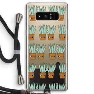 CaseCompany Sansevieria: Samsung Galaxy Note 8 Transparant Hoesje met koord