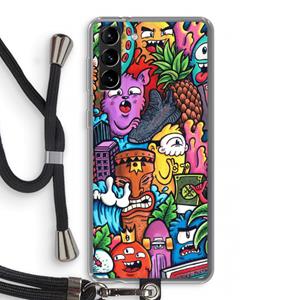 CaseCompany Vexx Mixtape: Samsung Galaxy S21 Plus Transparant Hoesje met koord