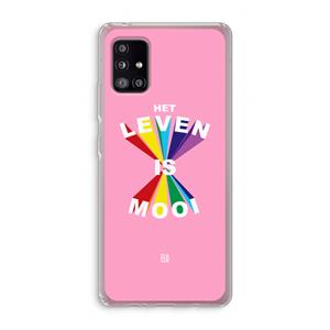 CaseCompany Het Leven Is Mooi: Samsung Galaxy A51 5G Transparant Hoesje