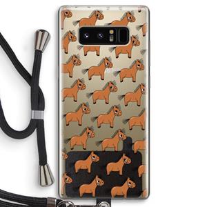 CaseCompany Pony: Samsung Galaxy Note 8 Transparant Hoesje met koord