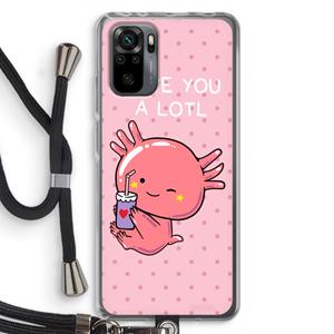 CaseCompany Love You A Lotl: Xiaomi Redmi Note 10 Pro Transparant Hoesje met koord