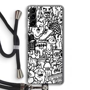 CaseCompany Vexx Mixtape #2: Samsung Galaxy S21 Plus Transparant Hoesje met koord