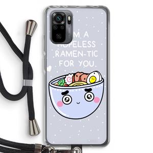 CaseCompany I'm A Hopeless Ramen-Tic For You: Xiaomi Redmi Note 10 Pro Transparant Hoesje met koord