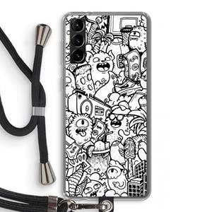 CaseCompany Vexx City #2: Samsung Galaxy S21 Plus Transparant Hoesje met koord
