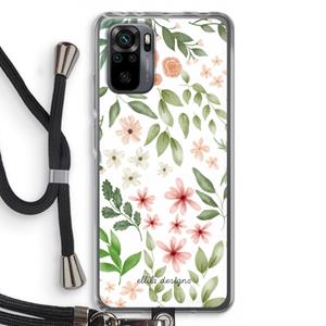 CaseCompany Botanical sweet flower heaven: Xiaomi Redmi Note 10 Pro Transparant Hoesje met koord