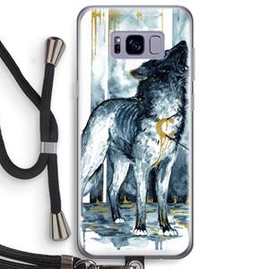 CaseCompany Bleeding Soul: Samsung Galaxy S8 Plus Transparant Hoesje met koord