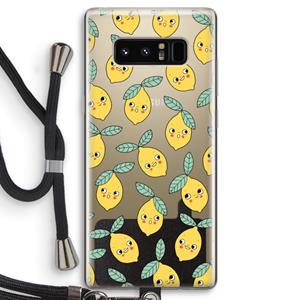 CaseCompany Citroenen: Samsung Galaxy Note 8 Transparant Hoesje met koord