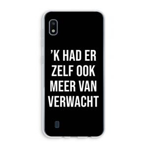 CaseCompany Meer verwacht - Zwart: Samsung Galaxy A10 Transparant Hoesje
