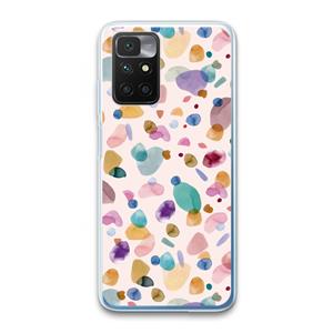 CaseCompany Terrazzo Memphis Pink: Xiaomi Redmi 10 Transparant Hoesje