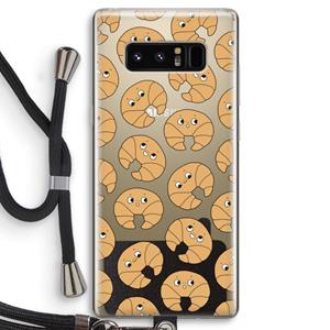 CaseCompany Croissant: Samsung Galaxy Note 8 Transparant Hoesje met koord