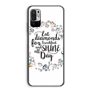 CaseCompany Diamonds: Xiaomi Redmi Note 10 5G Transparant Hoesje
