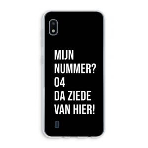 CaseCompany Da ziede van hier - Zwart: Samsung Galaxy A10 Transparant Hoesje
