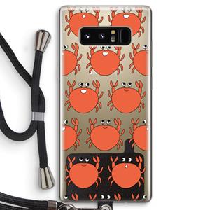 CaseCompany Krab: Samsung Galaxy Note 8 Transparant Hoesje met koord