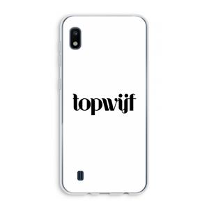 CaseCompany Topwijf Wit: Samsung Galaxy A10 Transparant Hoesje