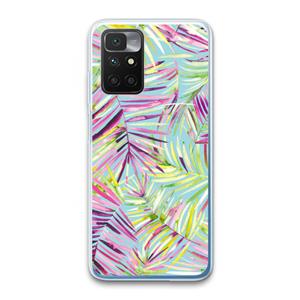 CaseCompany Tropical Palms Blue: Xiaomi Redmi 10 Transparant Hoesje