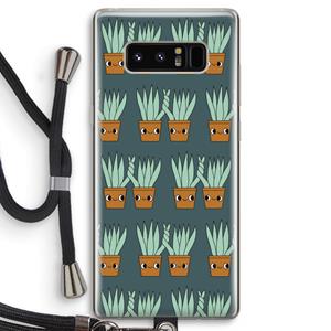 CaseCompany Sansevieria: Samsung Galaxy Note 8 Transparant Hoesje met koord